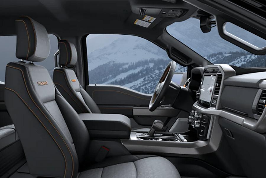 Front interior view of F-150 Tremor driver and passenger seats.