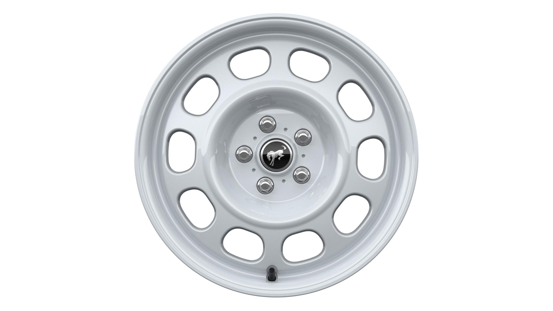 A 17-inch Oxford White-painted aluminum wheel on a white background