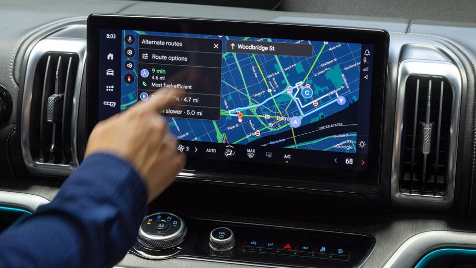 Driver using the 2026 Ford Expedition® centre display