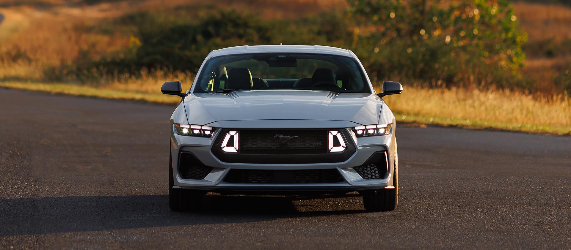 Parked 2026 Ford Mustang® EcoBoost® fastback with available Mustang® RTR® Appearance Package