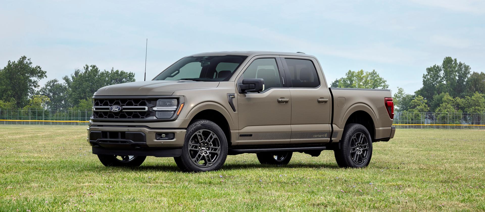 2027 Ford F-150® XLT model with the Carhartt® Package parked in a field