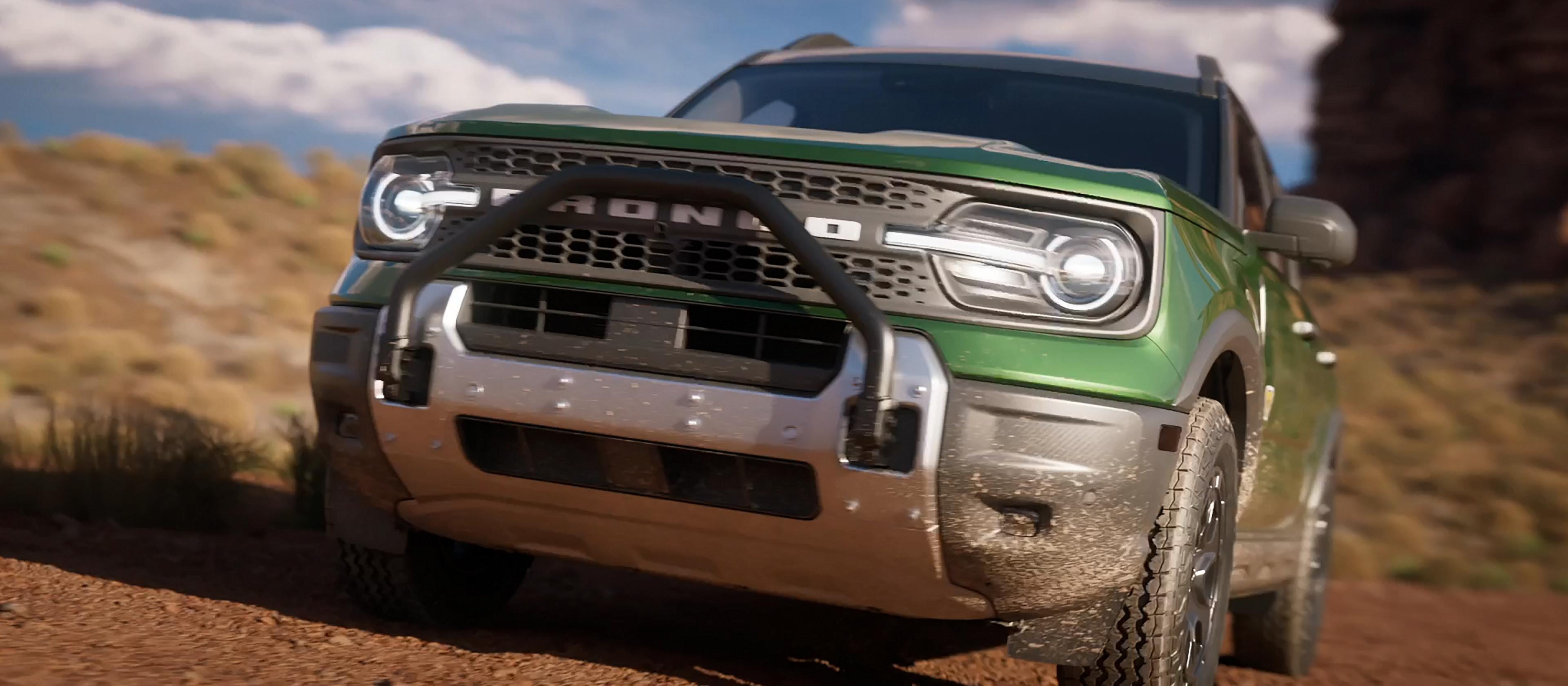 2025 Ford Bronco Sport® parked outfitted with the available front brush guard