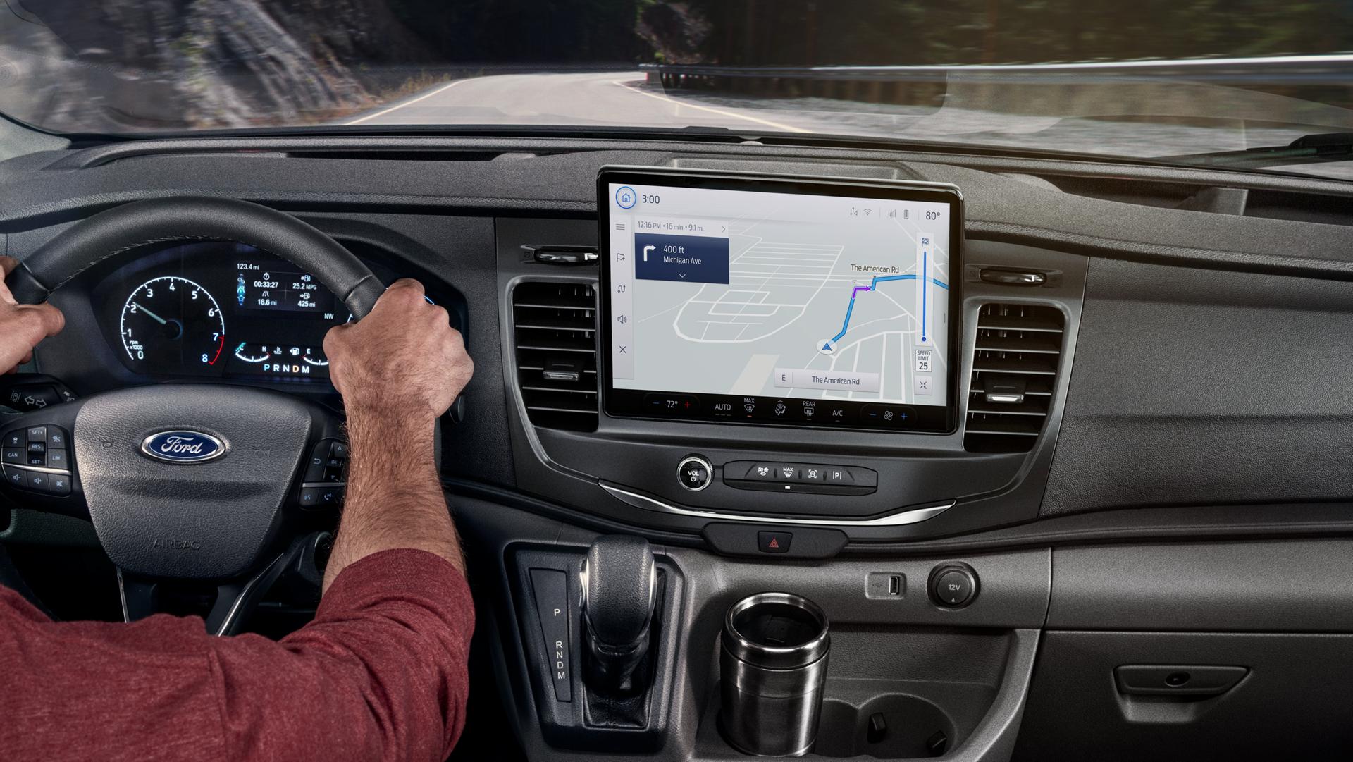 Close-up of the 2025 Ford Transit® Van dashboard