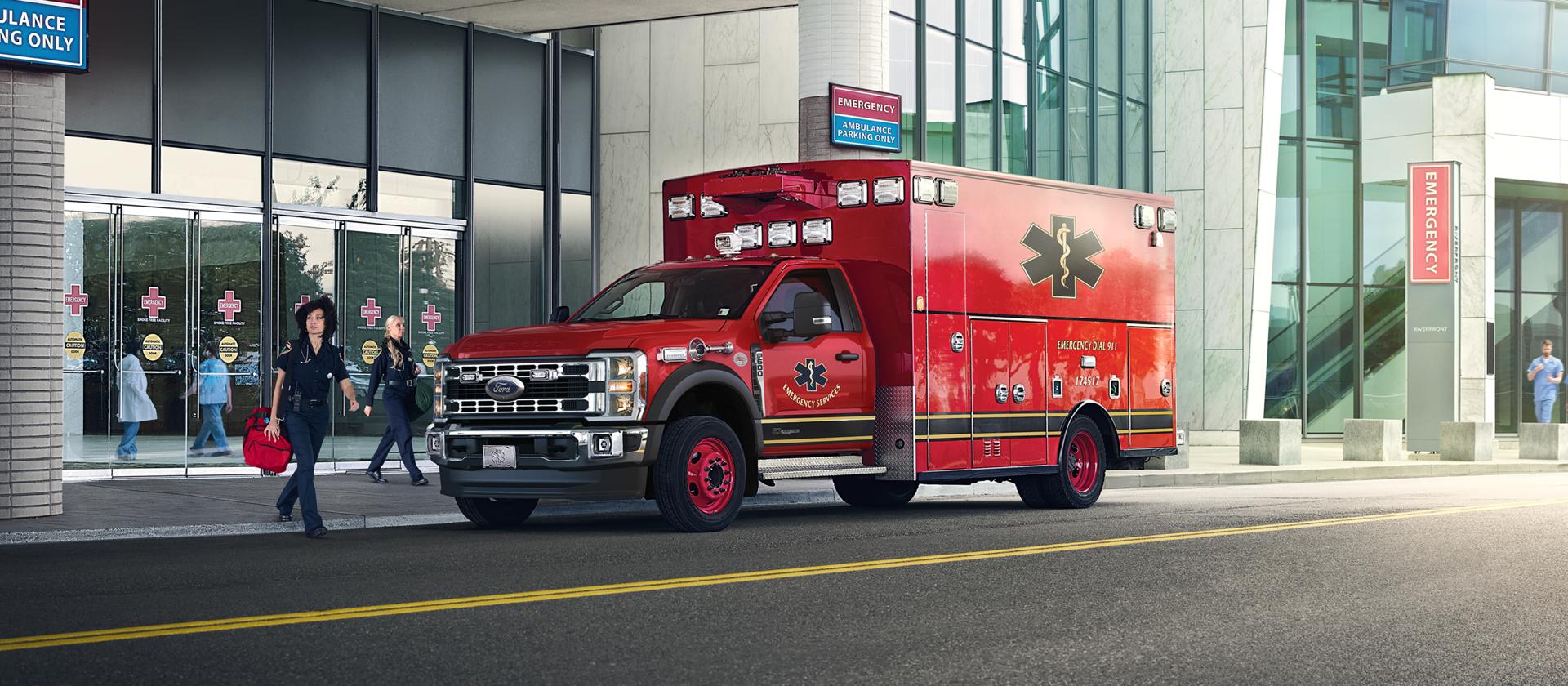 A 2026 Ford Super Duty® Chassis Cab with the EMT Package