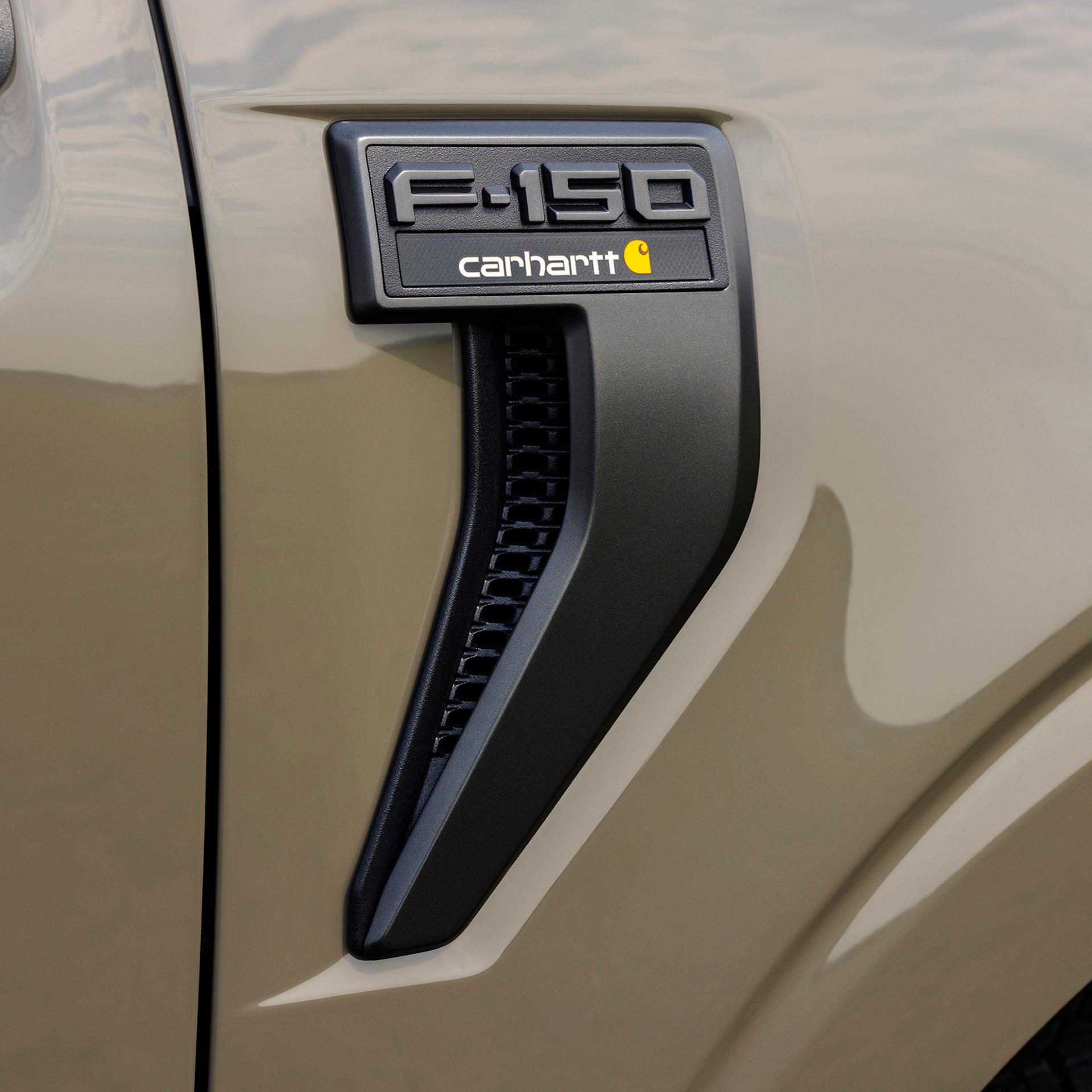 Close-up of the Ford F-150® Carhartt® Package fender badge