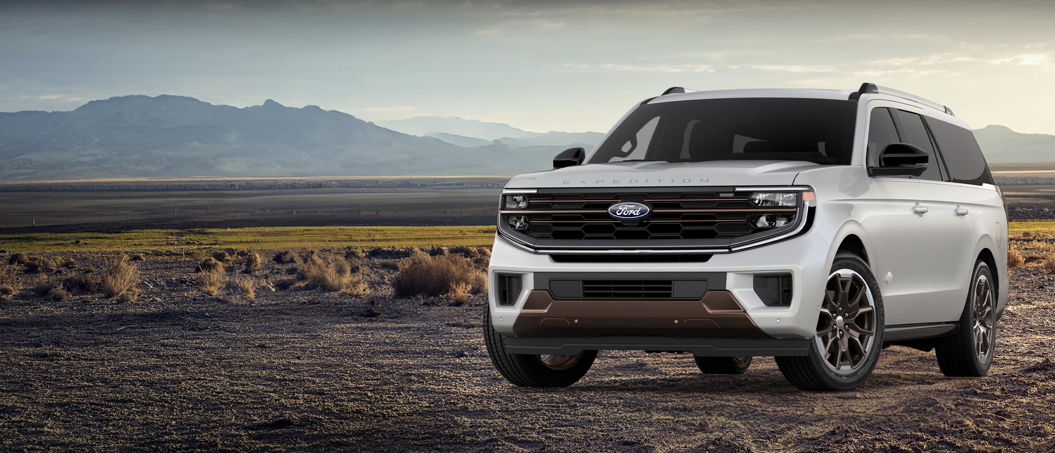 2026 Ford Expedition® MAX King Ranch® SUV shown parked outdoors