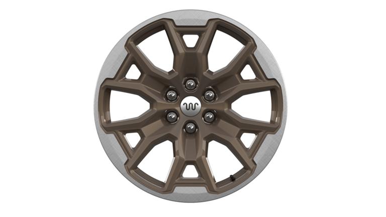 22" x 9" Sinister Bronze with diamond-cut machined-face aluminum wheel