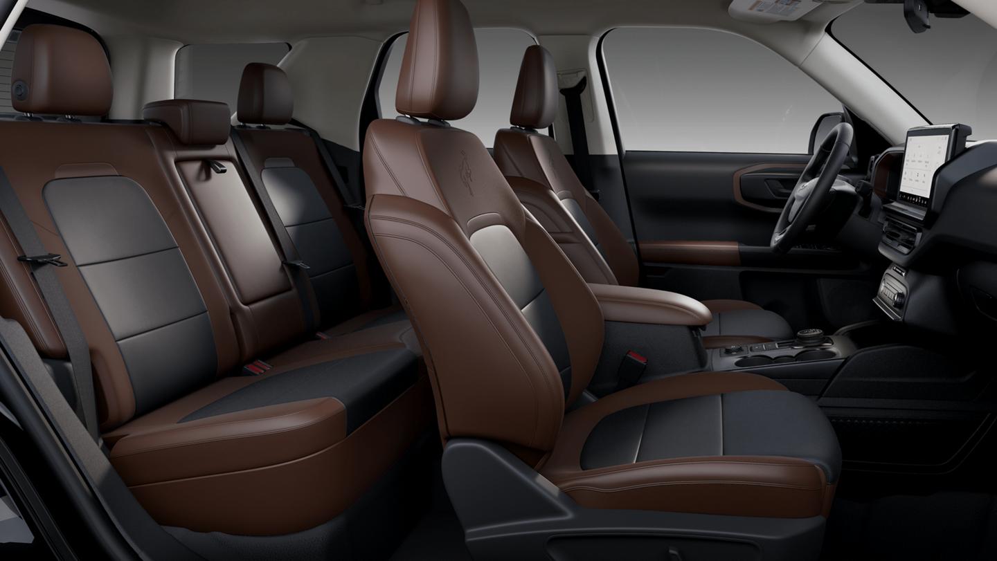 2025 Ford Bronco Sport® interior showing the premium trimmed interior seating