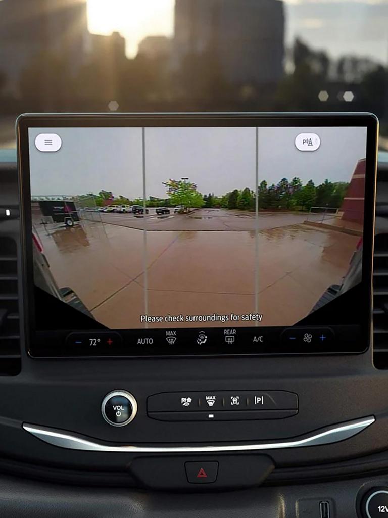 The 360-Degree View Camera System shown deployed inside a 2026 Ford Transit® van