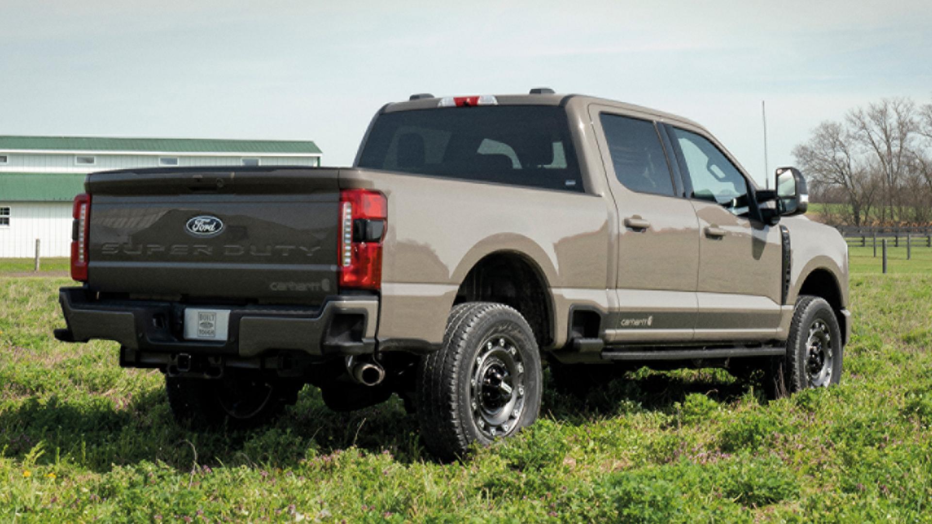 2027 Ford Super Duty® F-250® XLT model parked on a grassy farm