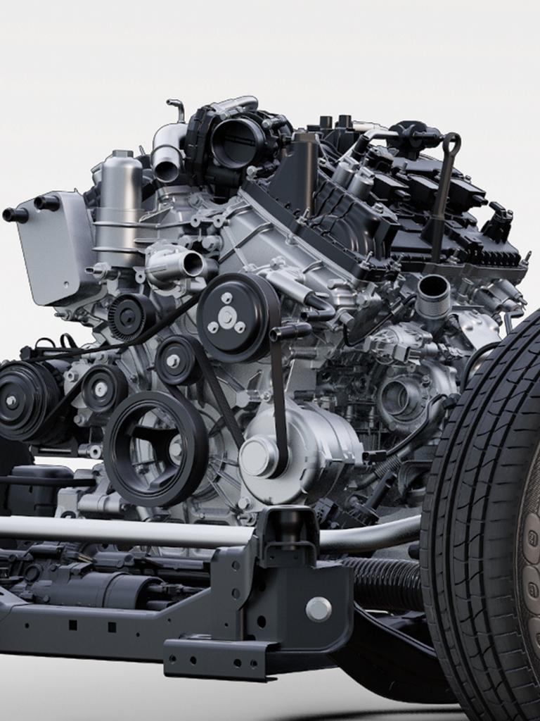 The available 3.0-litre EcoBoost® engine on a 2026 Ford Explorer® Tremor® chassis