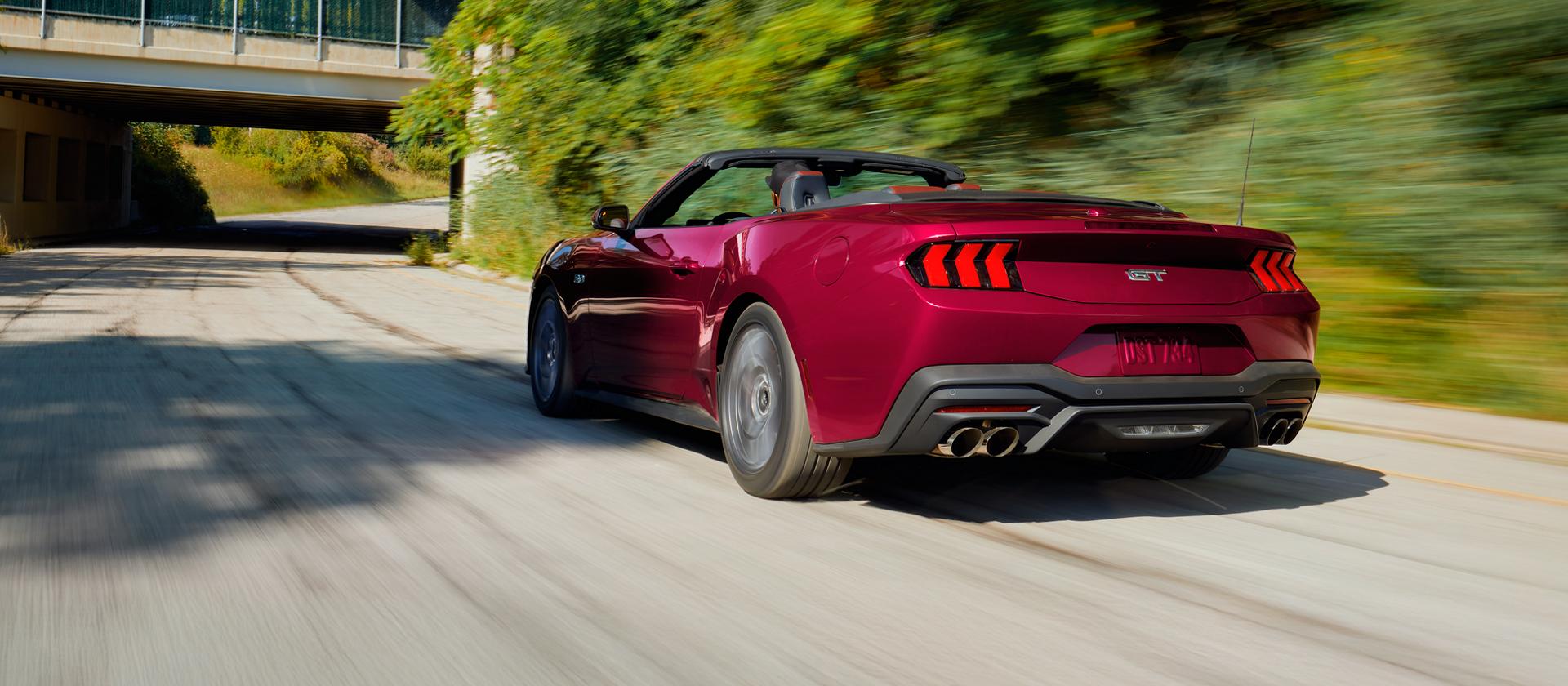 2026 Ford Mustang® Mustang® GT Premium convertible being driven on a highway