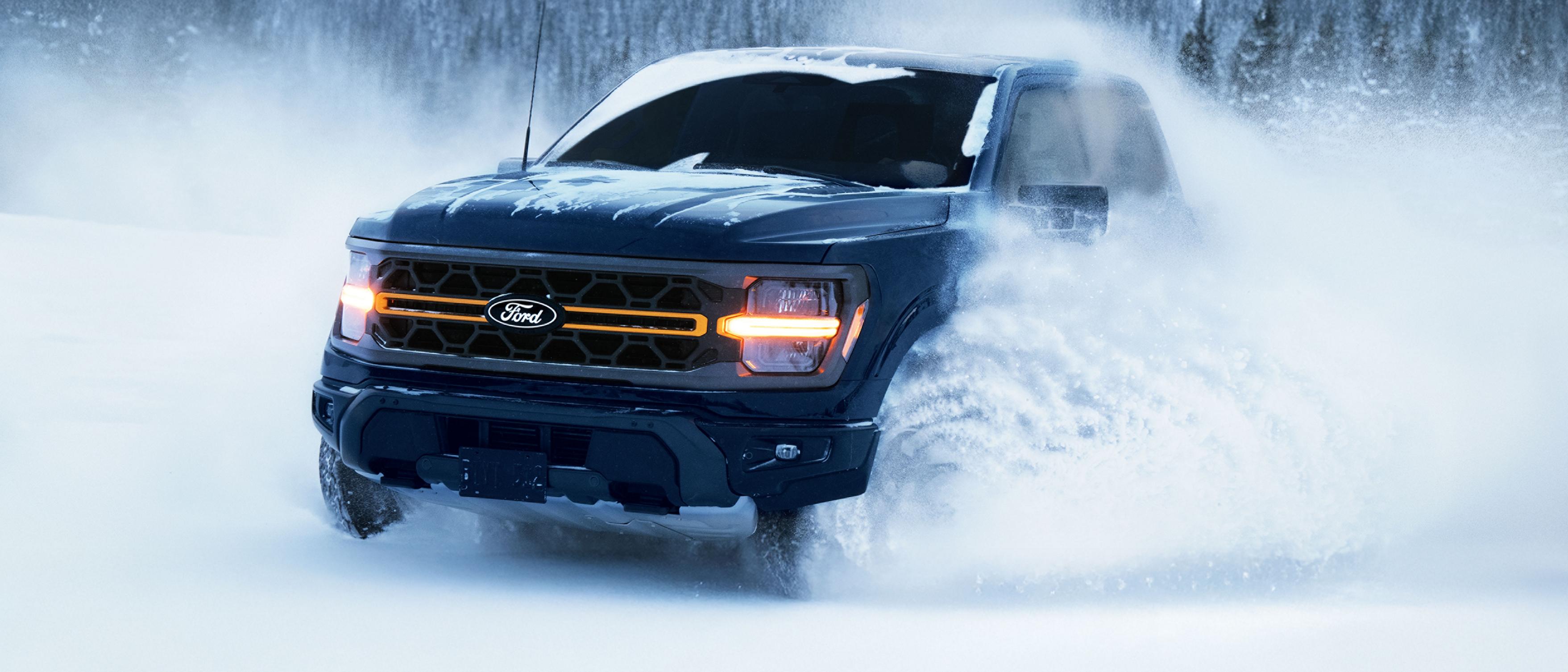 F-150 Tremor driving through snow.