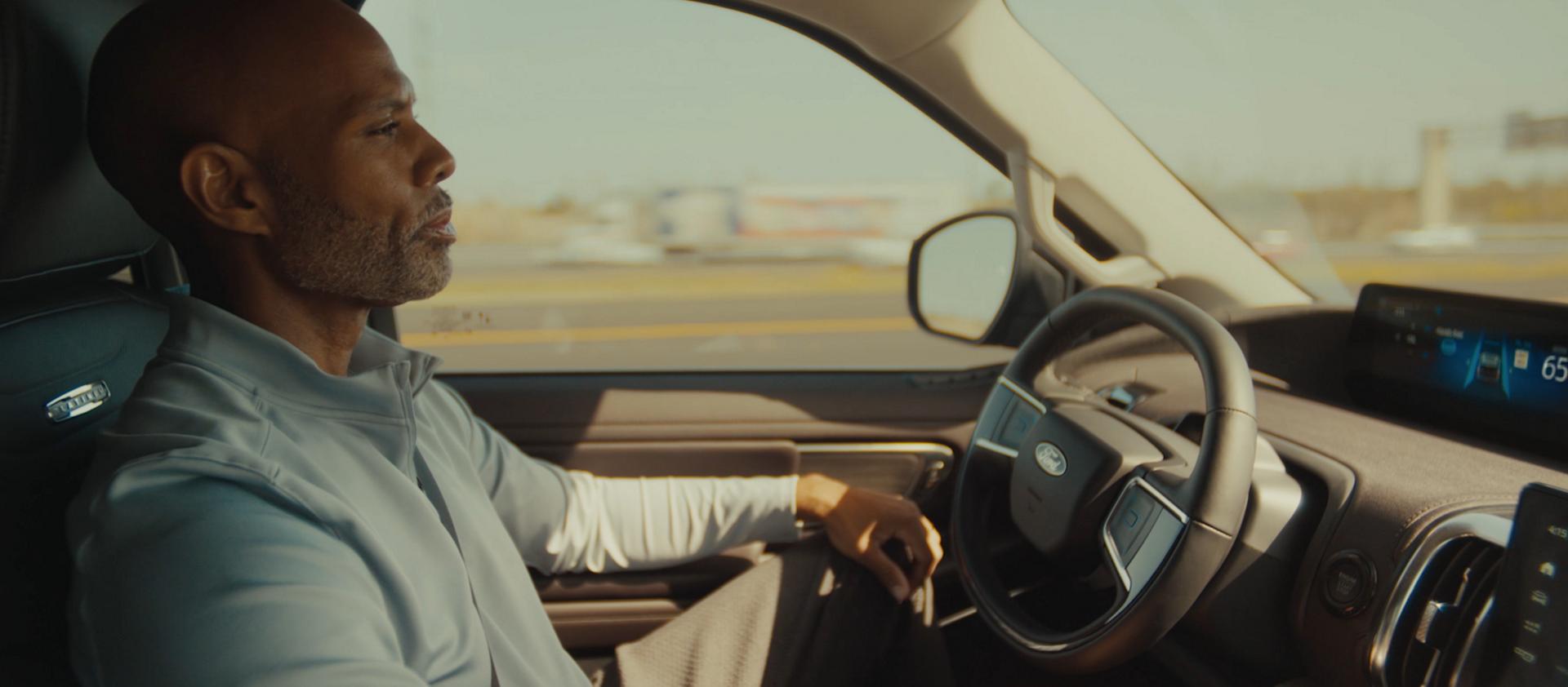 Driver using available Ford BlueCruise in a 2026 Ford Expedition® SUV