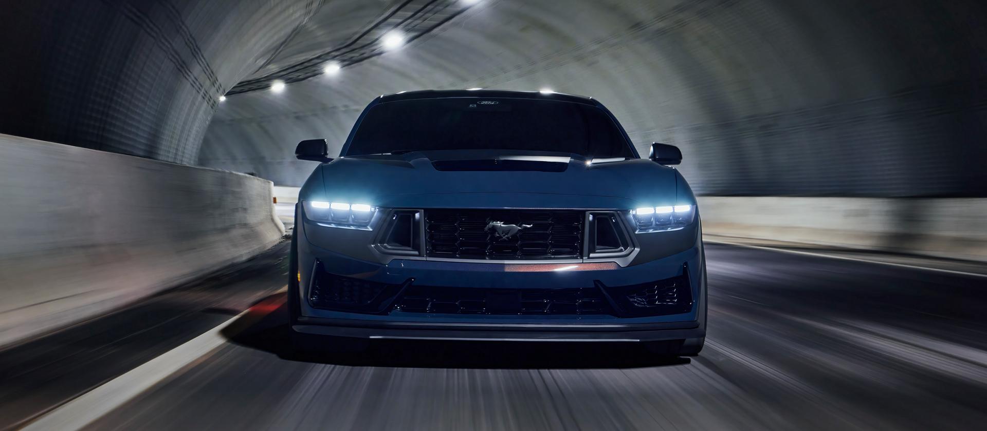 2025 Ford Mustang® Dark Horse™ being driven in a tunnel