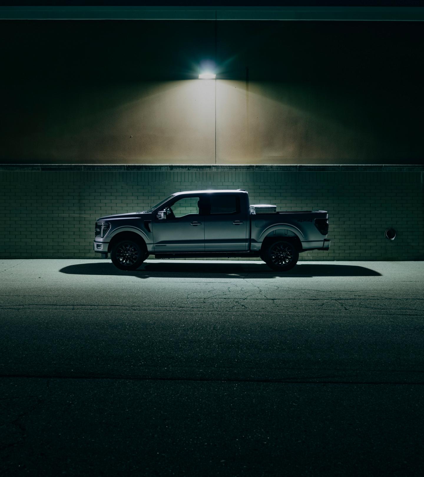 Parked F-150 Lightning.