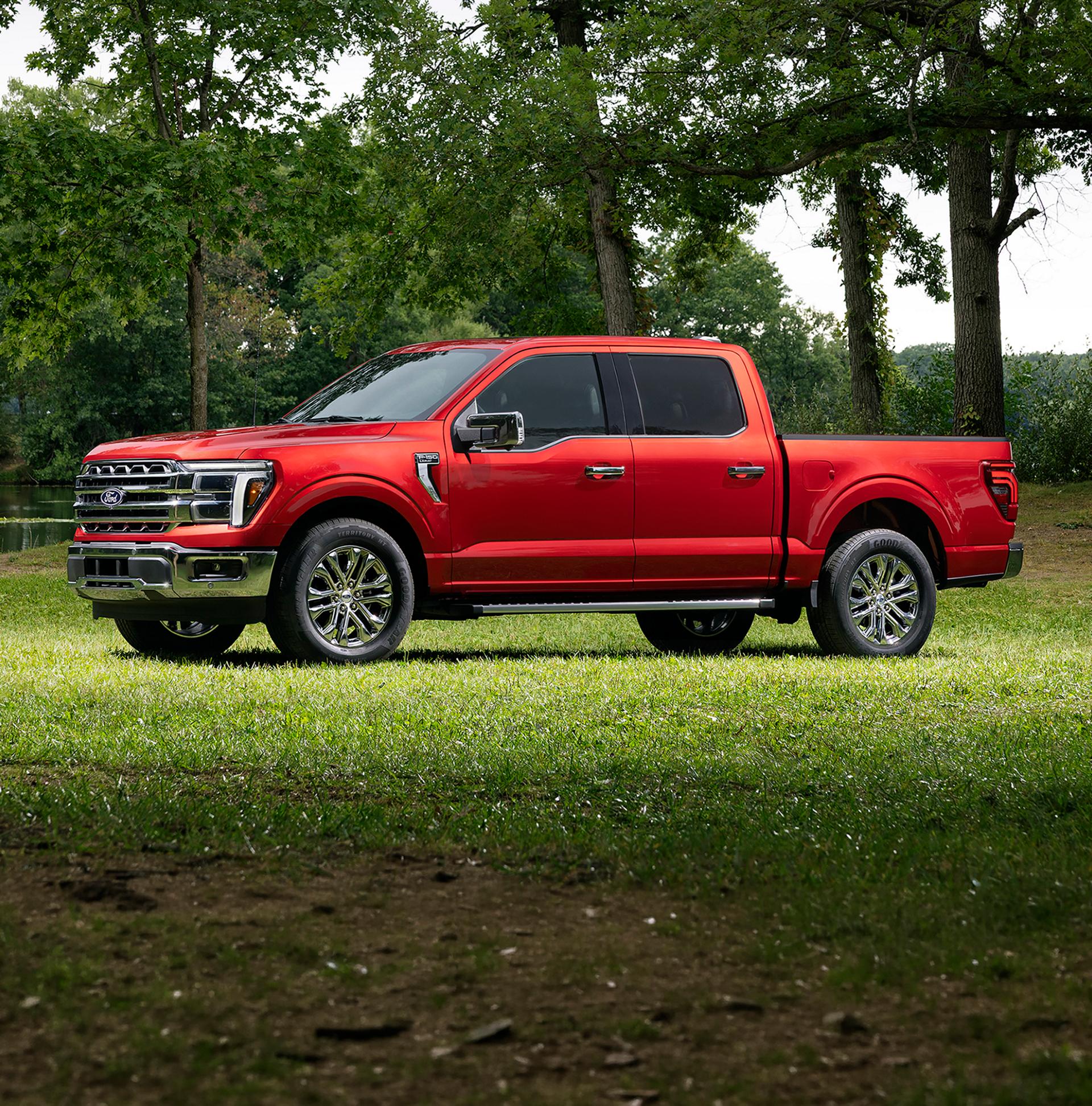 2027 Ford F-150® Lariat® model parked in a wooded setting