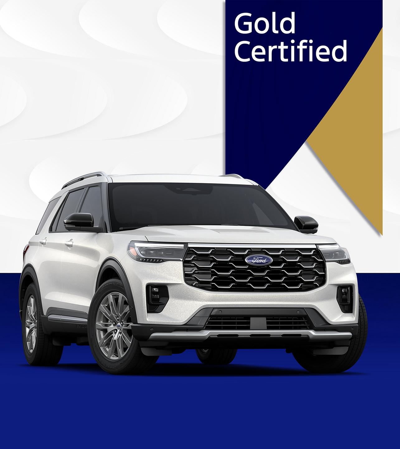 A Ford Explorer SUV with the Gold Certified Badge