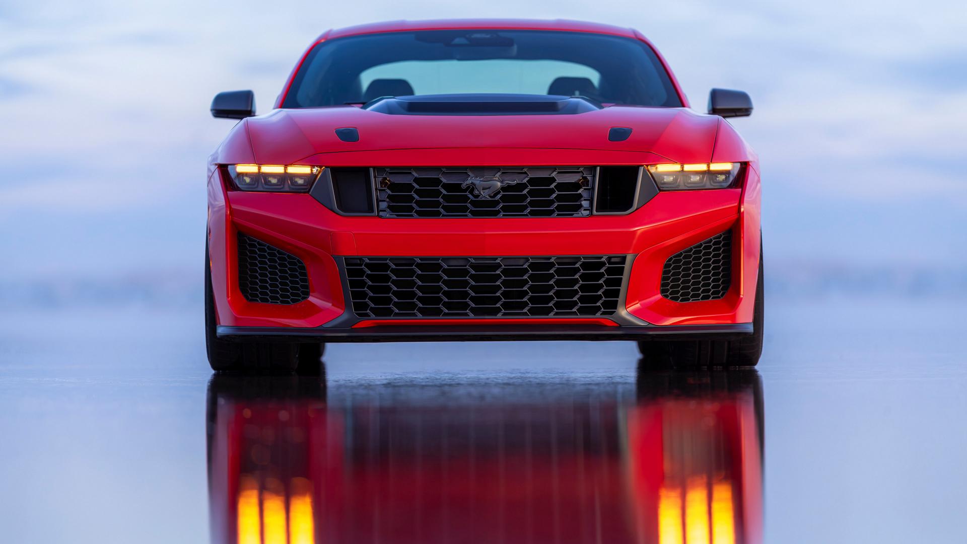 Front Fascia of a 2026 Ford Mustang Dark Horse® SC with optional equipment shown