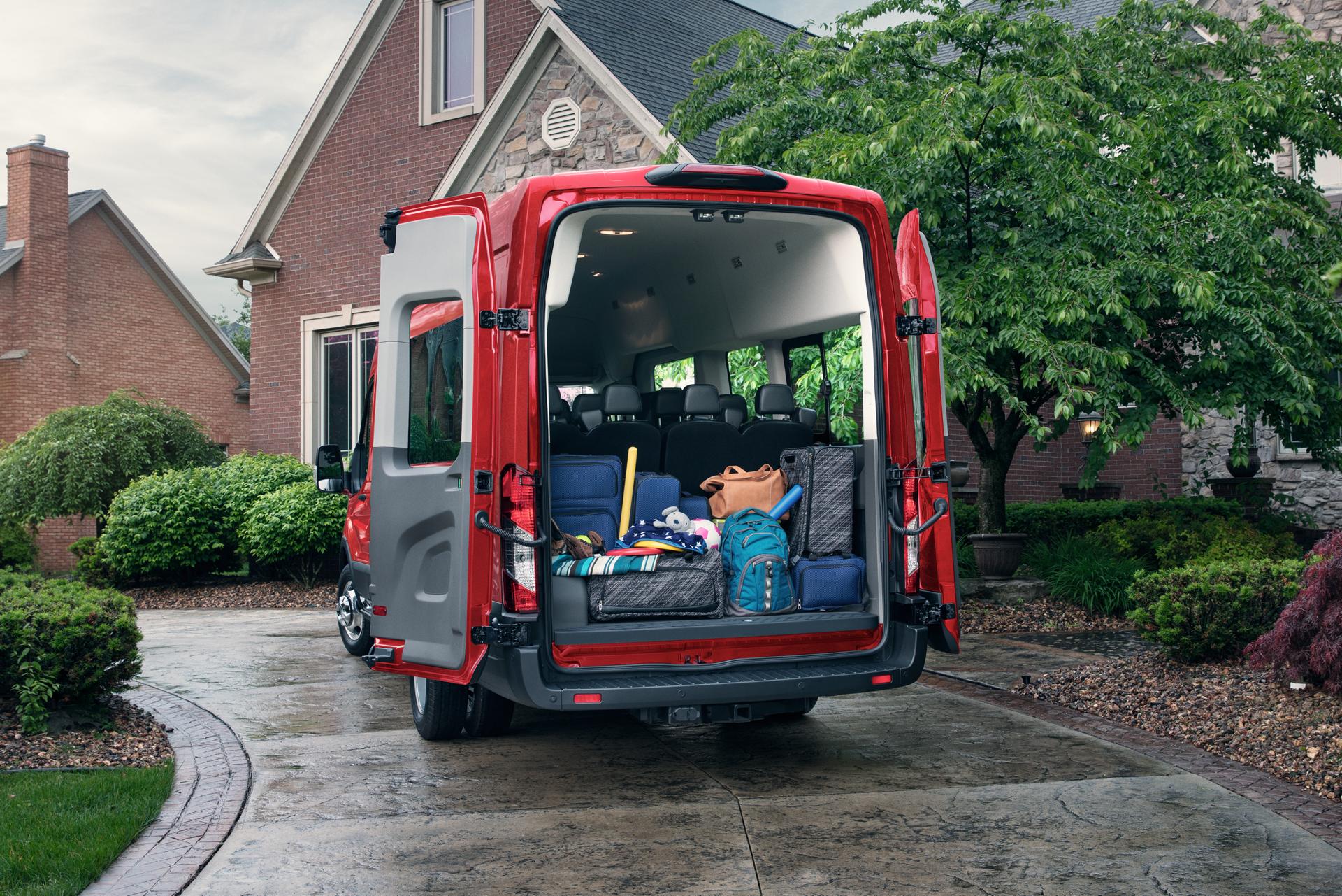 View of the cargo space area in the rear of a 2025 Ford Transit® Van