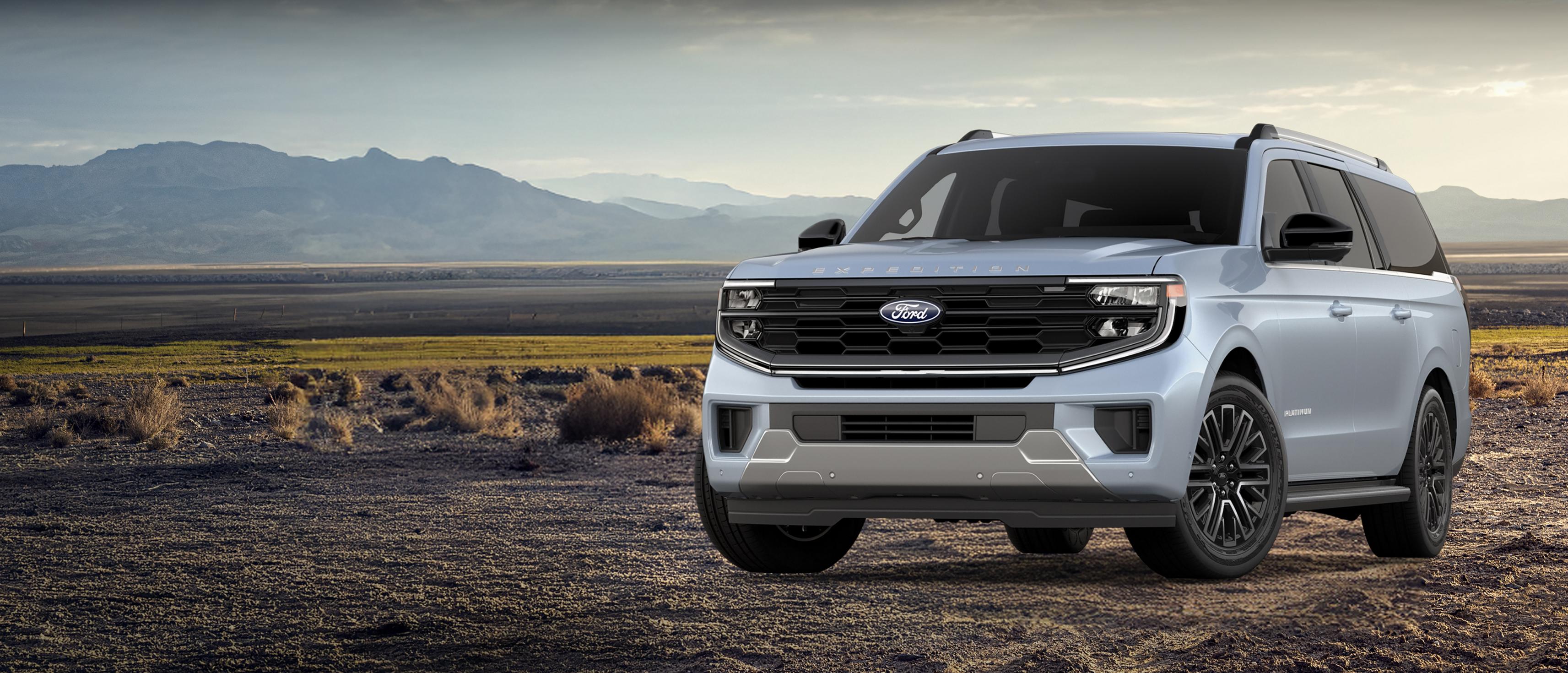2026 Ford Expedition® MAX Platinum™ SUV shown parked outdoors