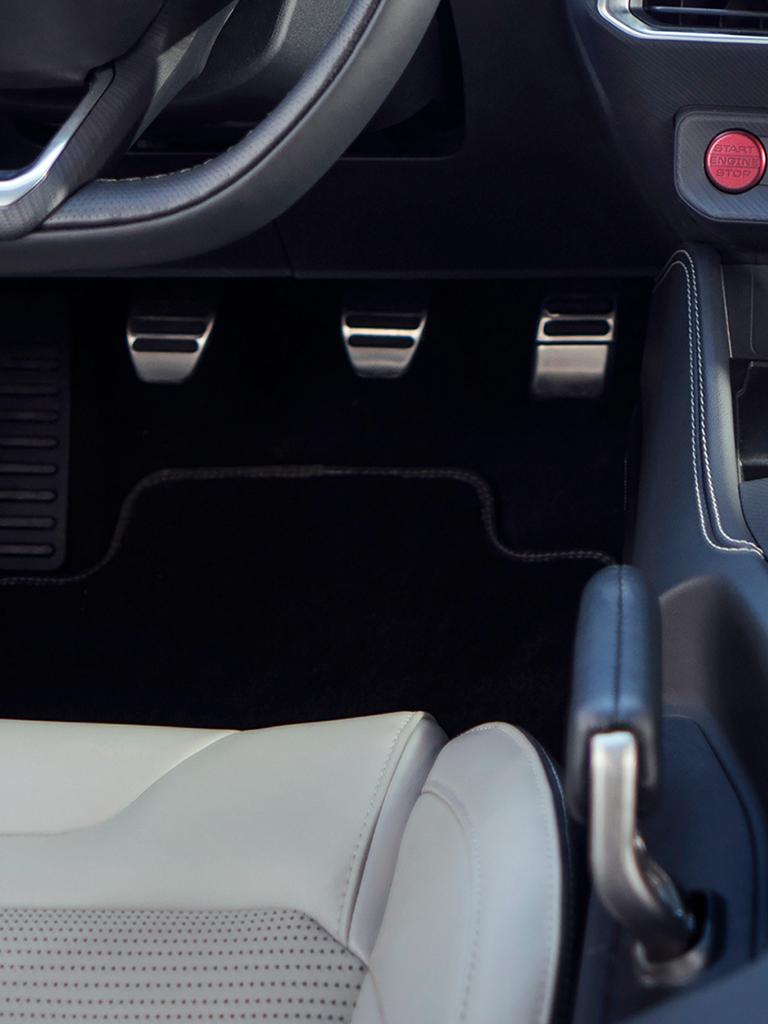 2026 Ford Mustang® interior showing available aluminum foot pedals