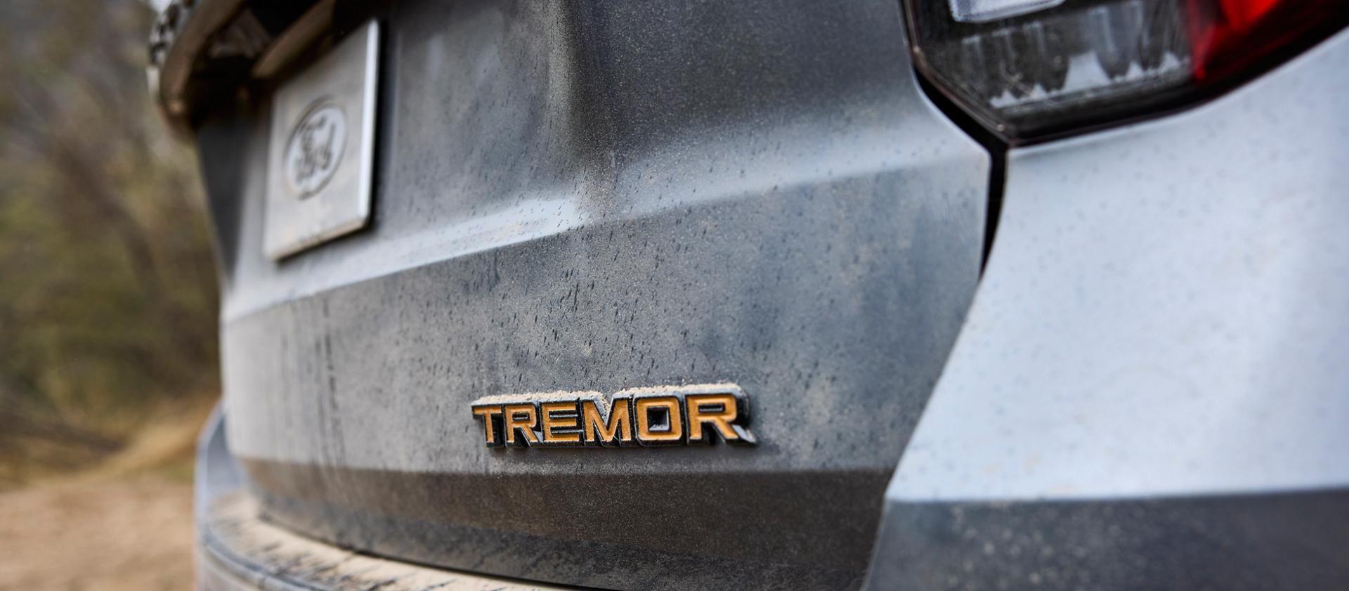 The rear model badge on a 2026 Ford Explorer® Tremor® SUV