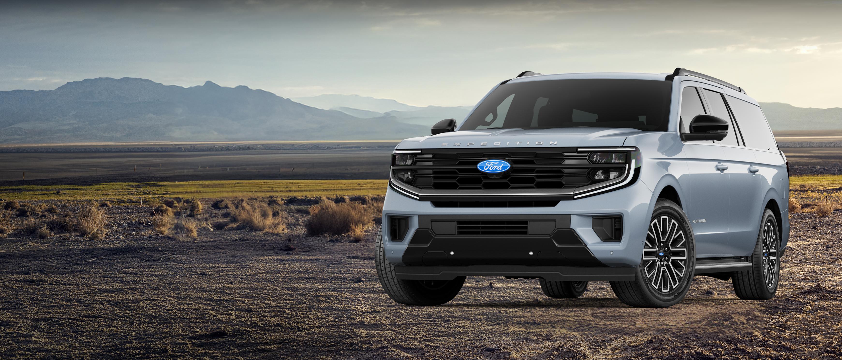 2027 Ford Expedition® MAX Platinum™ SUV shown parked outdoors
