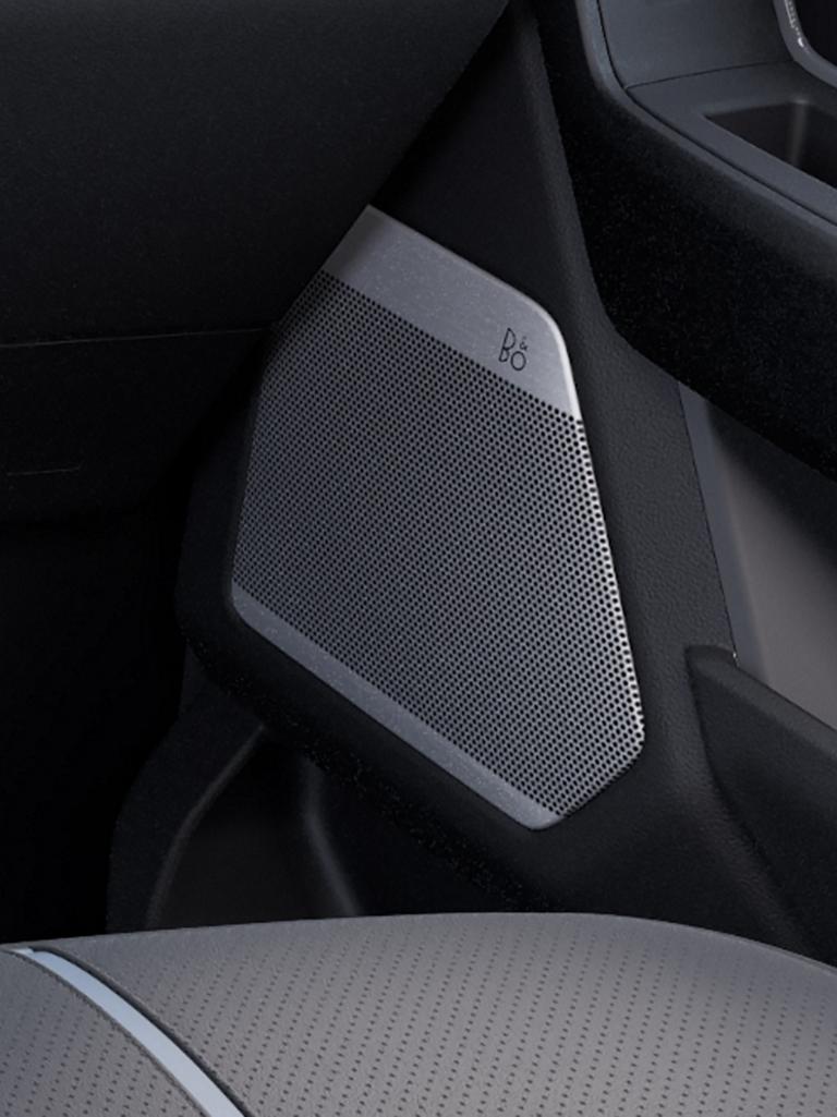 Close-up of the Bang & Olufsen® door speaker