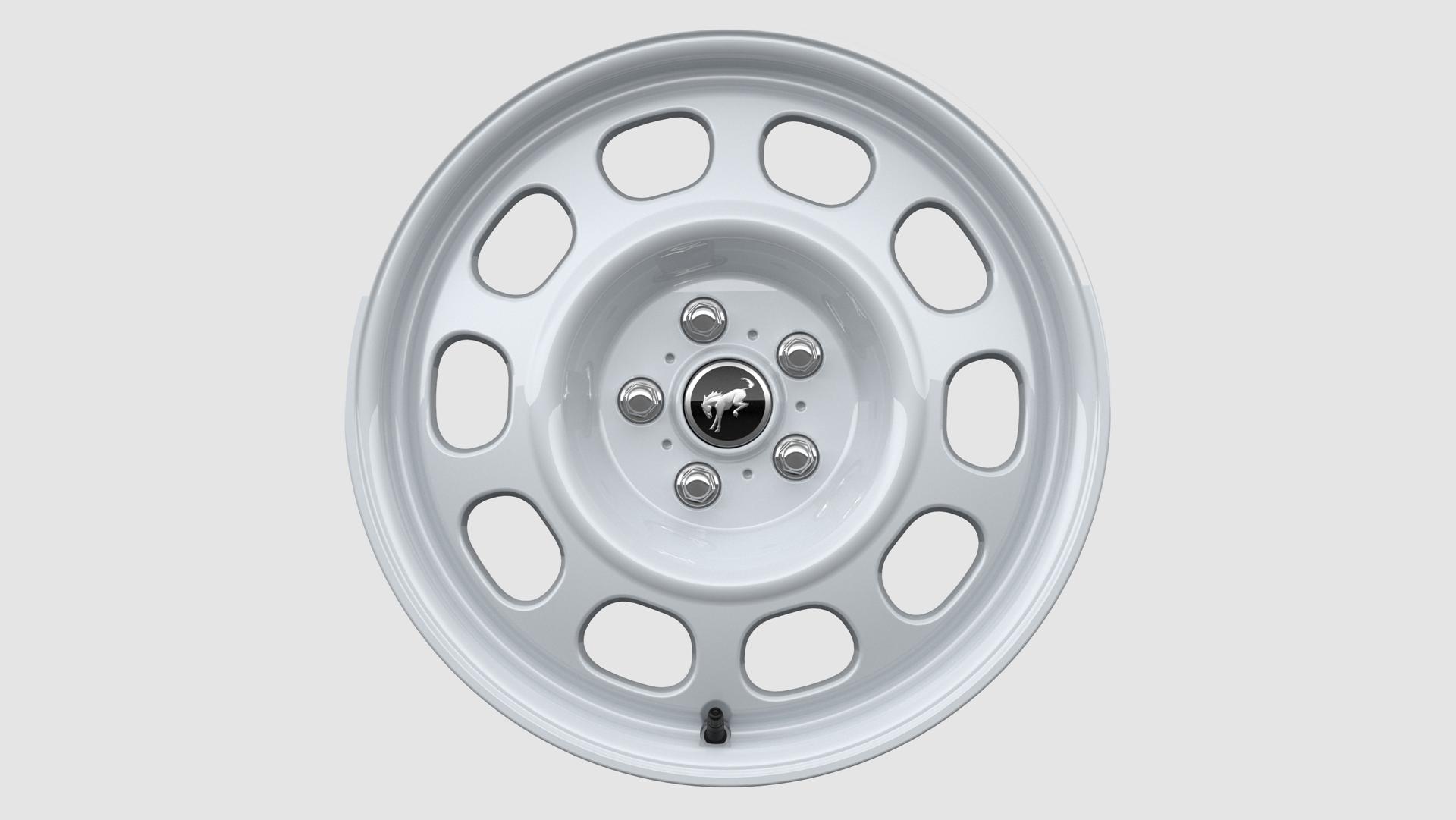 A 17-inch Oxford White-painted aluminum wheel on a white background