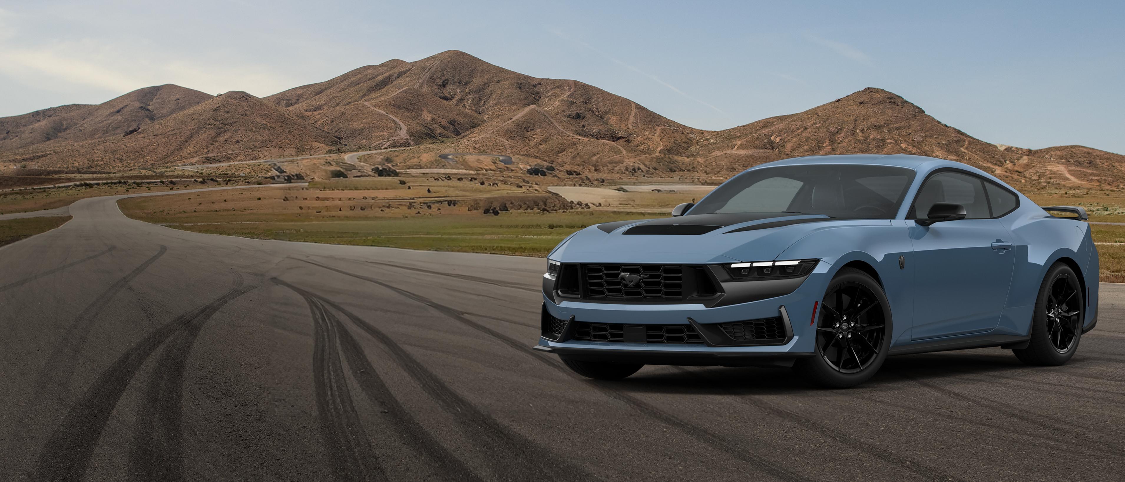 2026 Ford Mustang® Dark Horse® Premium Fastback parked on a closed course