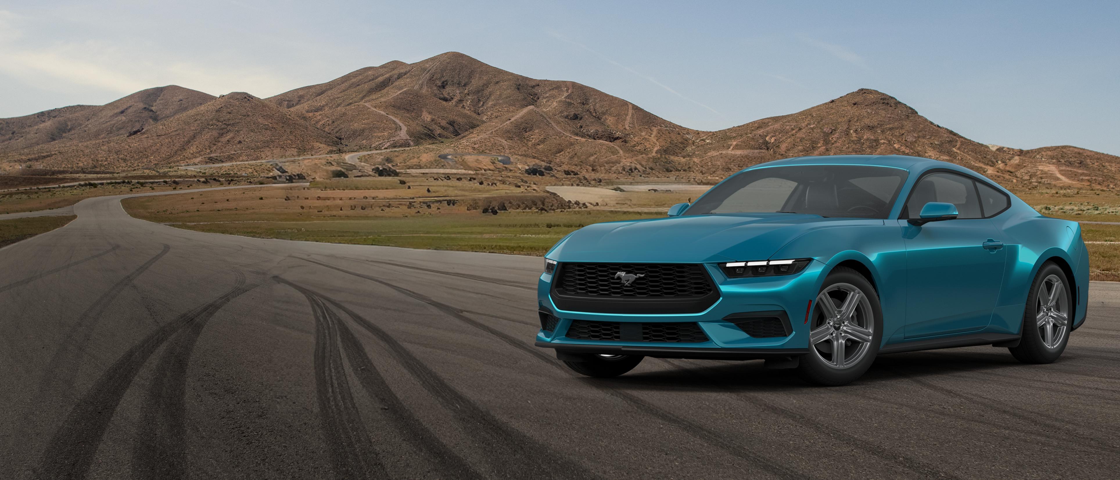 2026 Ford Mustang® EcoBoost® Premium fastback parked on a closed course