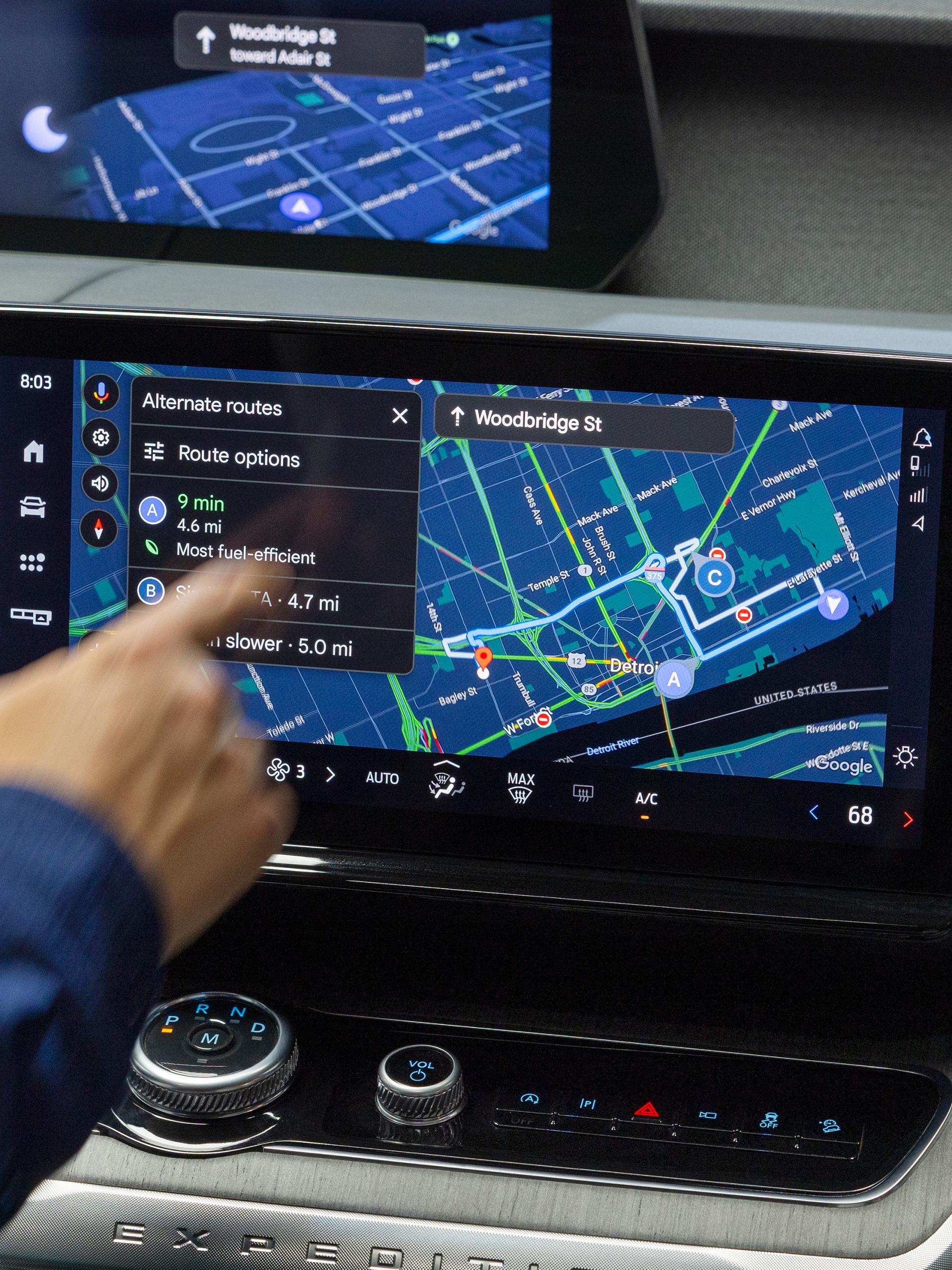 Driver using the 2026 Ford Expedition® centre display