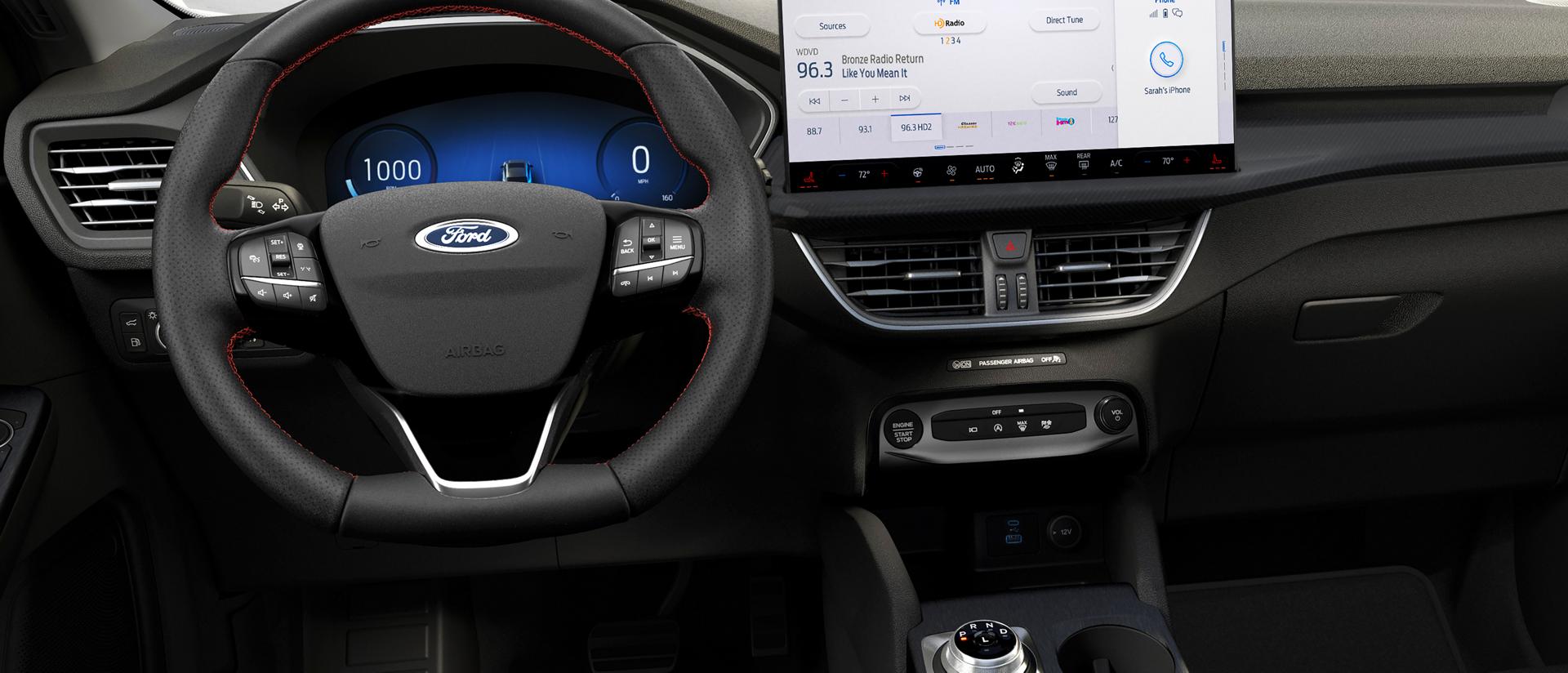 Steering wheel and available 13.2" centre display in a 2026 Ford Escape® SUV