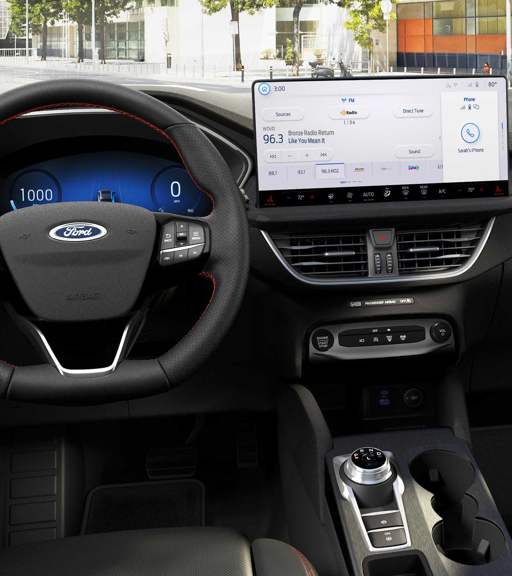 2026 Ford Escape® steering wheel and centre display