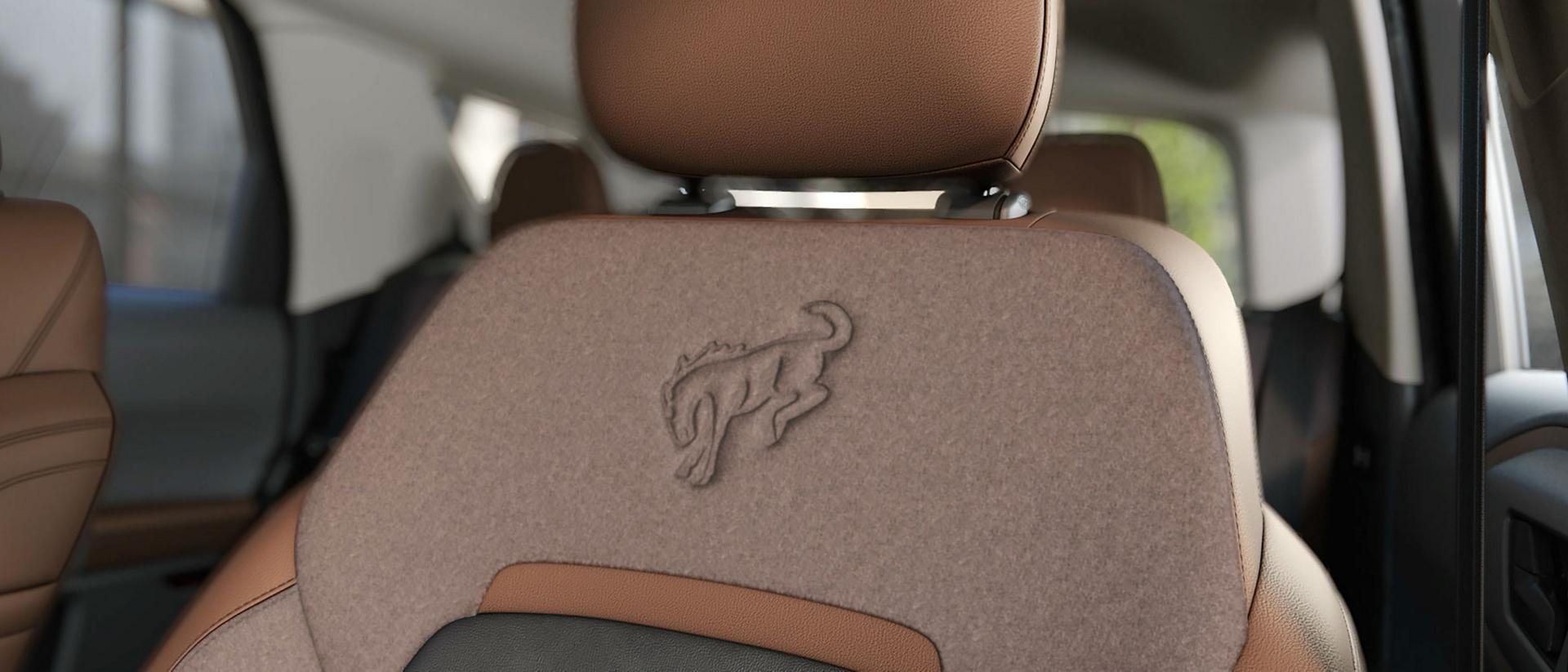 Interior of a 2026 Ford Bronco Sport® SUV highlighting the seating and the center console screen