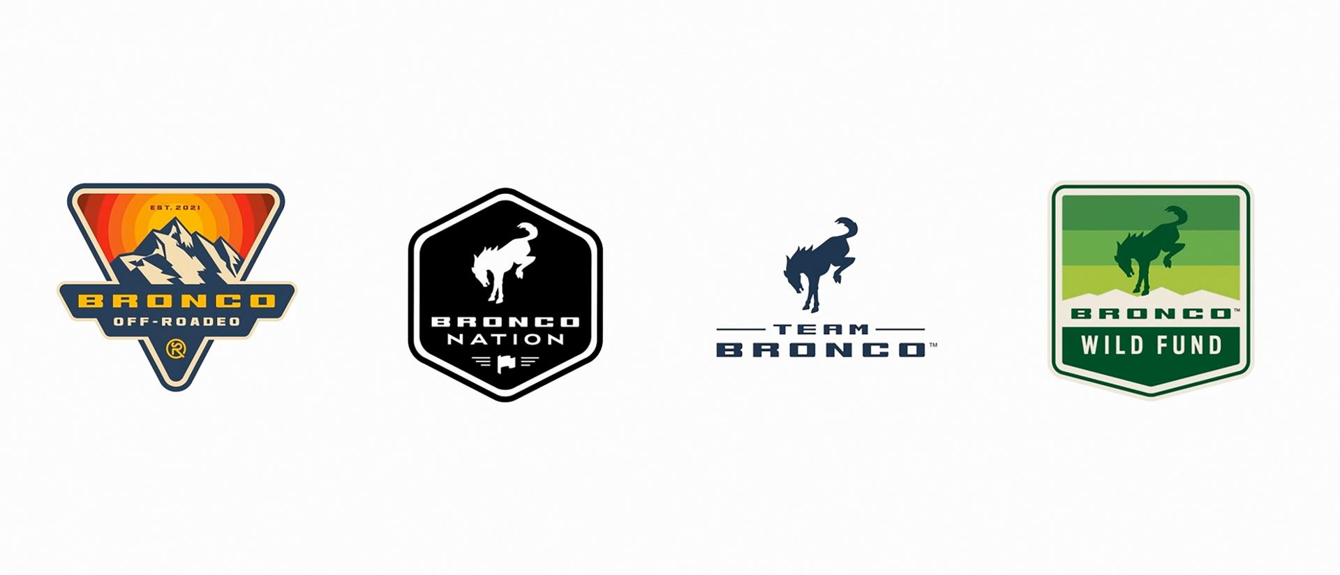 2026 Ford Bronco Sport® illustrated logos for Off Roadeo, Built Wild