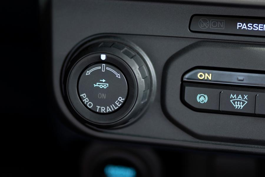 Close-up of the Pro Trailer Hitch Assist® knob on a 2026 Ford Maverick® pickup