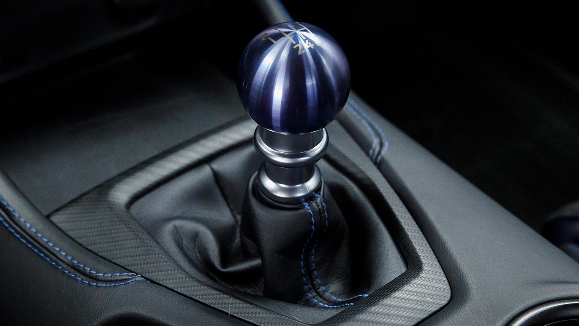 2026 Ford Mustang Dark Horse® unique titanium Anodized Blue shift knob