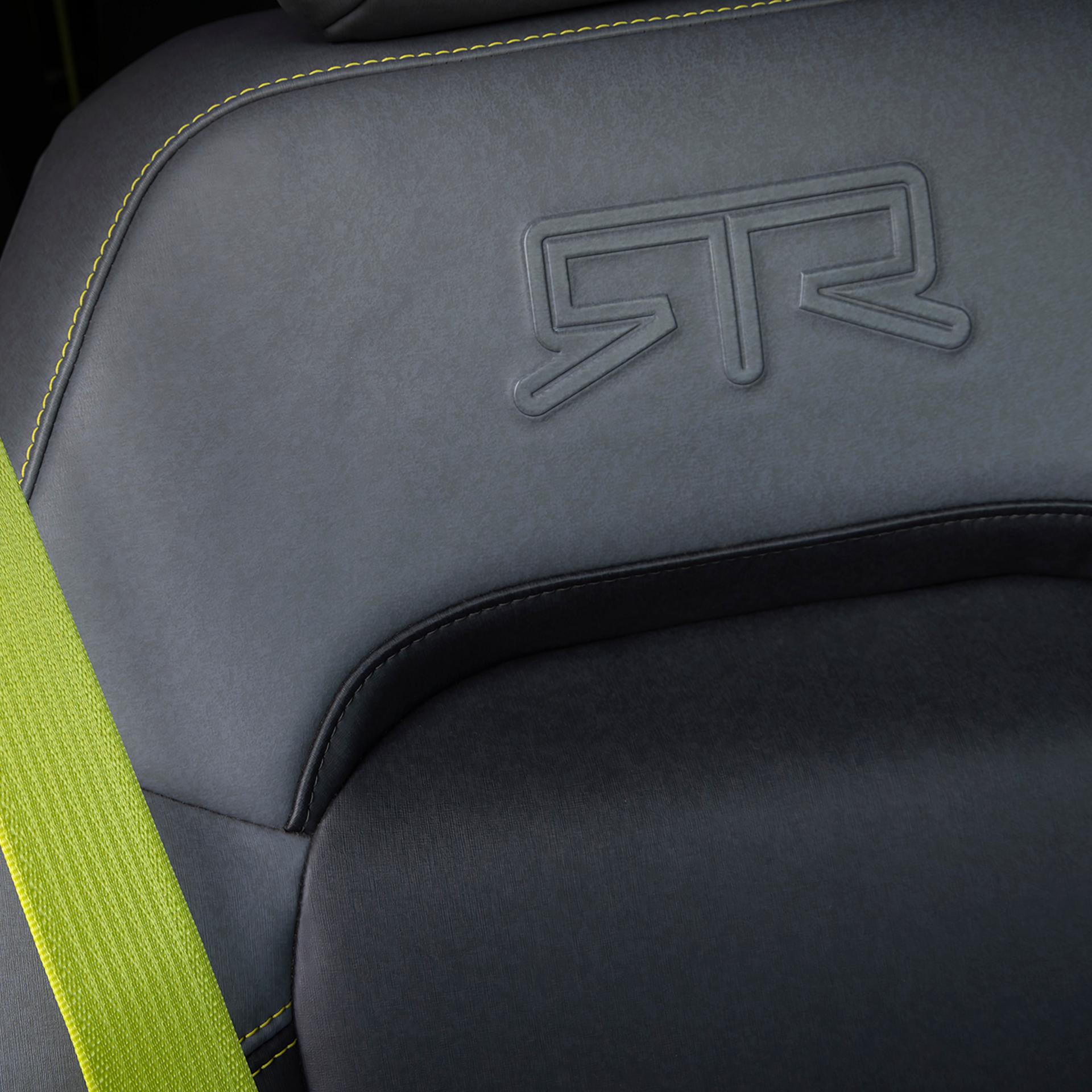 The interior embossed seatback featuring 2026 Ford Bronco® RTR logos
