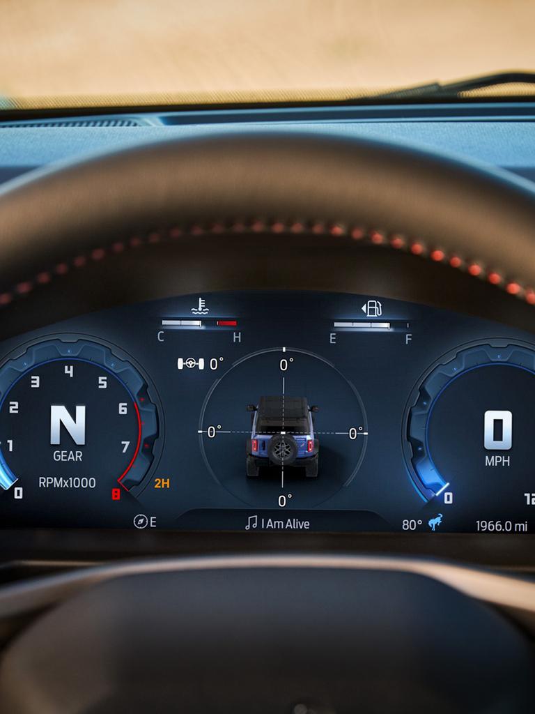 2026 Ford Bronco® interior showing gear shifter on instrument panel