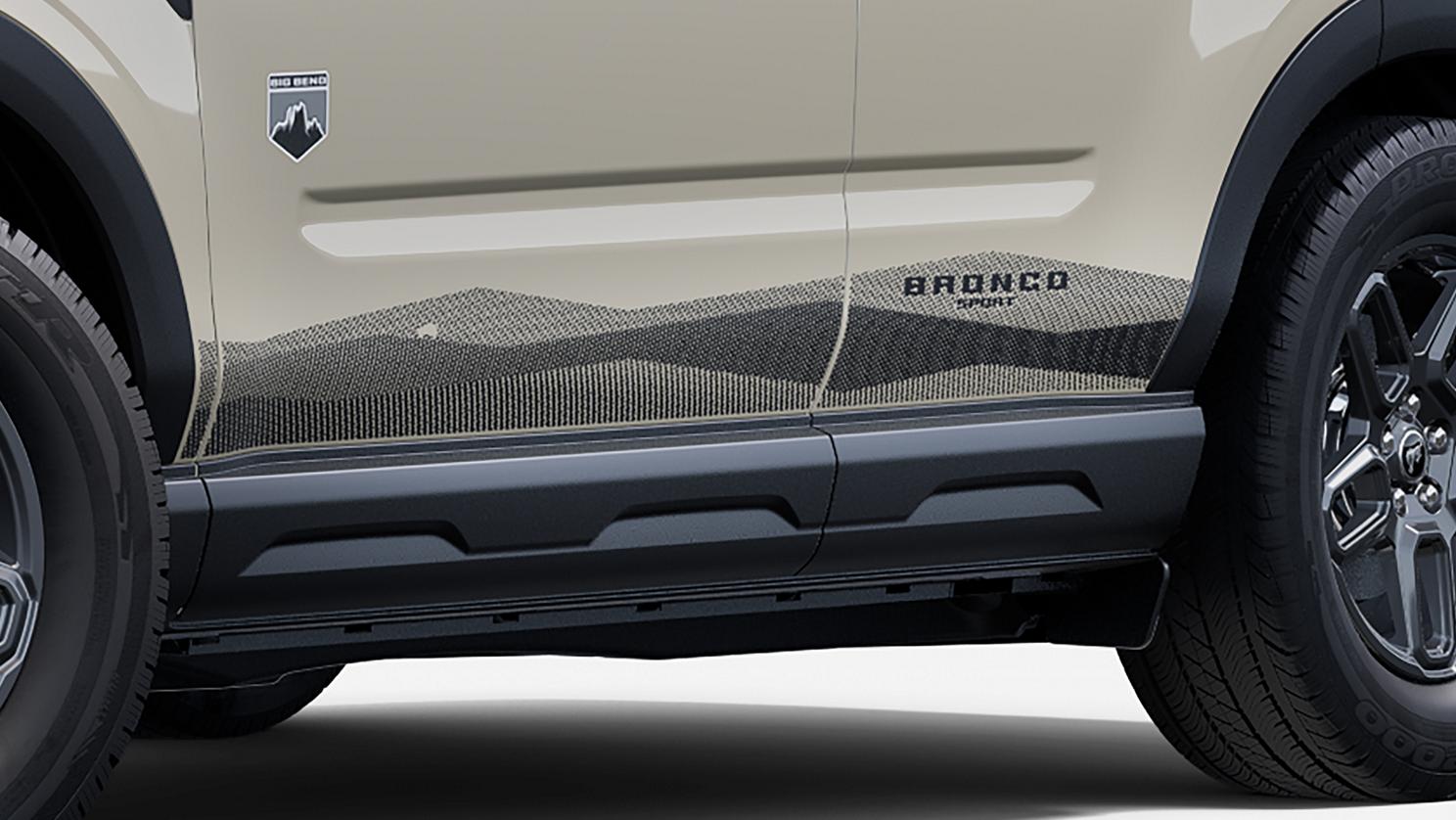 2025 Ford Bronco Sport® showing graphics on bottom door panel of vehicle