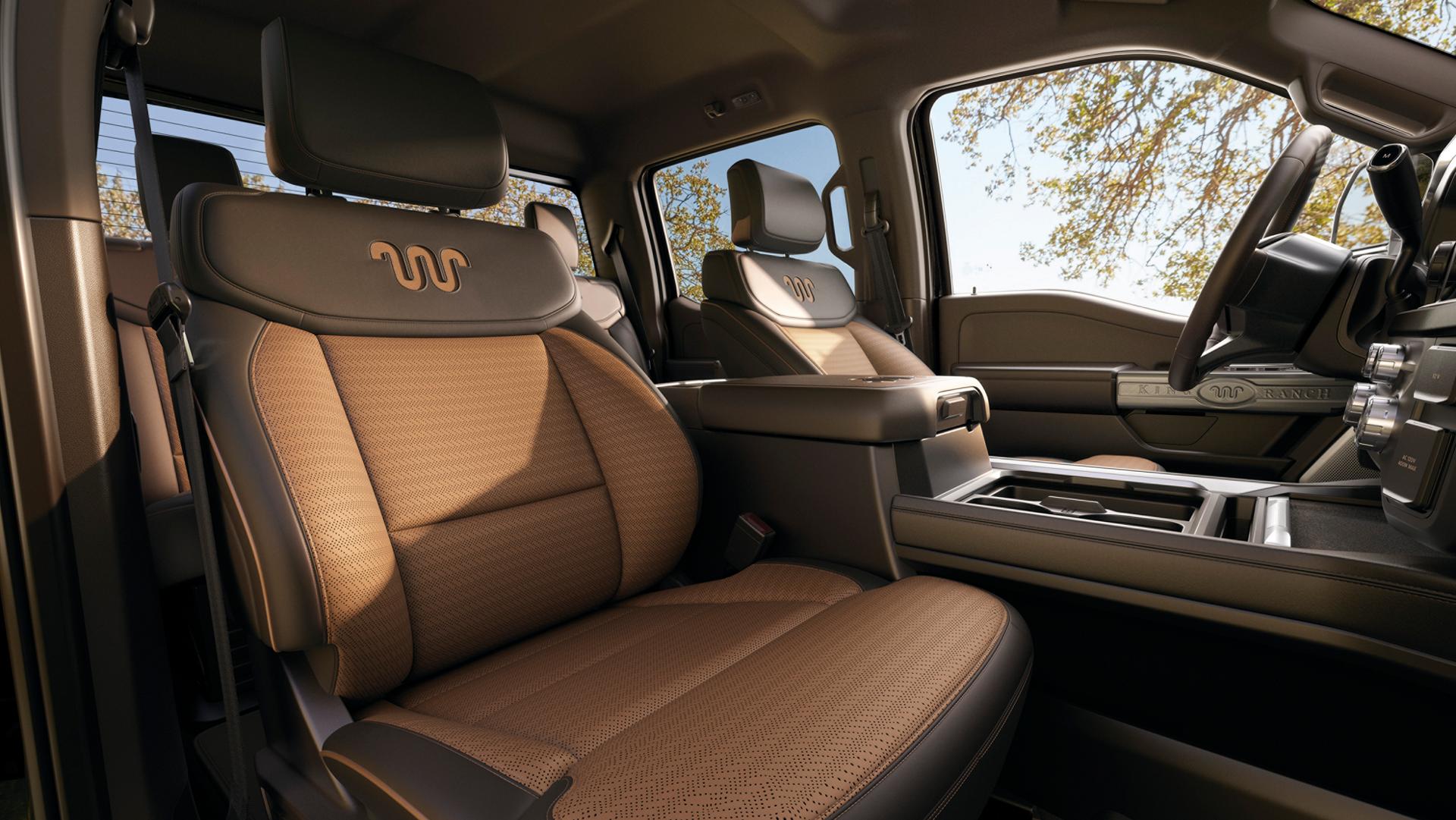 2027 Ford Super Duty® F-250® King Ranch® model interior in the colour Java