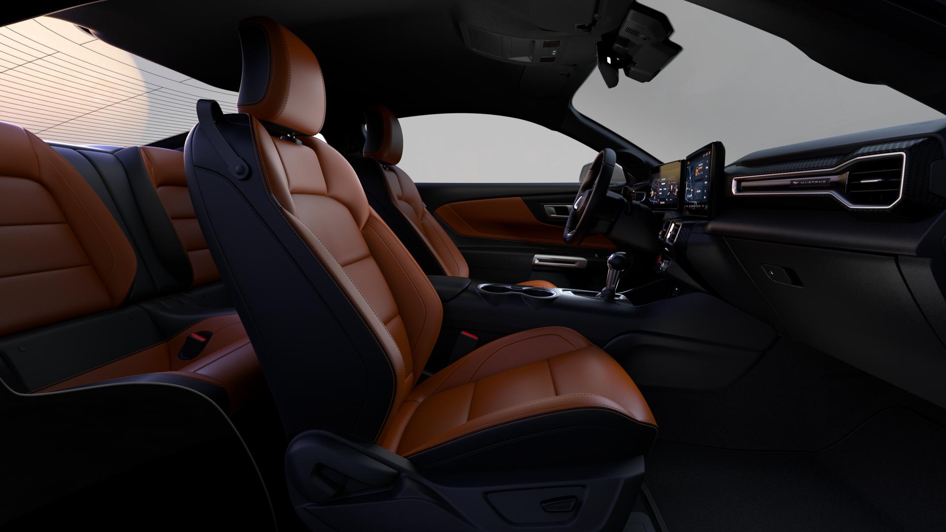 2026 Ford Mustang® interior showing the available Emberglo interior environment