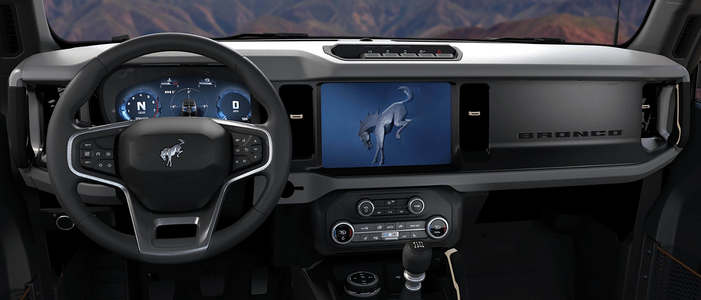 The dashboard of a 2025 Ford Bronco® SUV