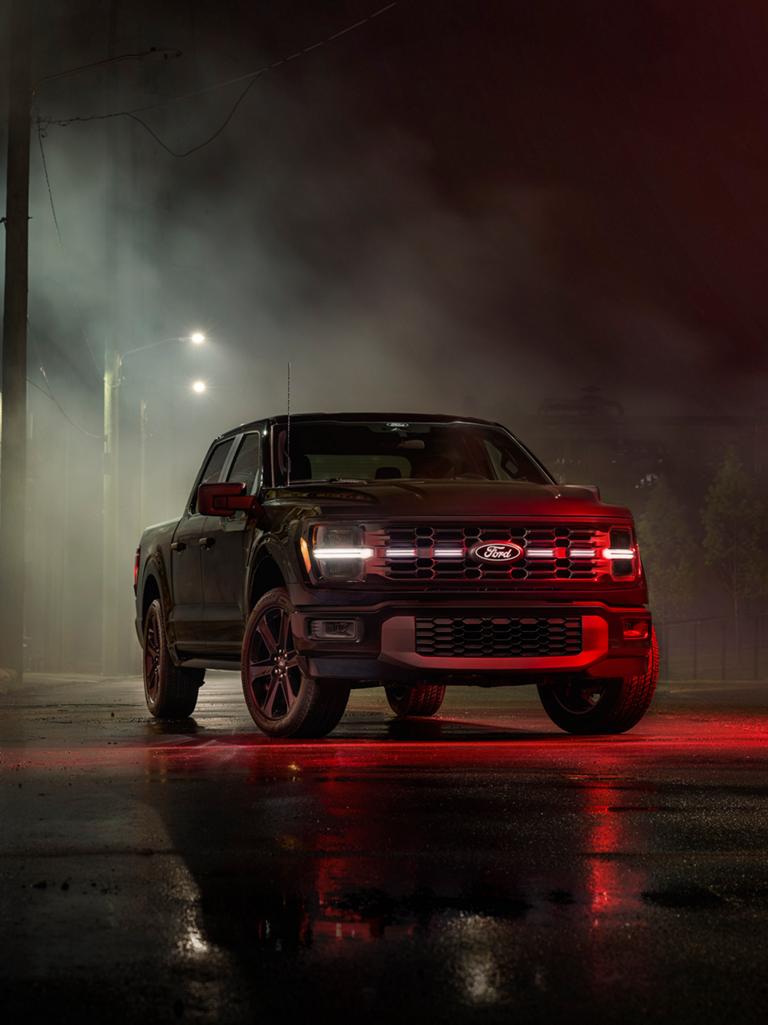 2026 Ford F-150 Lobo™ pickup parked at night under street lights