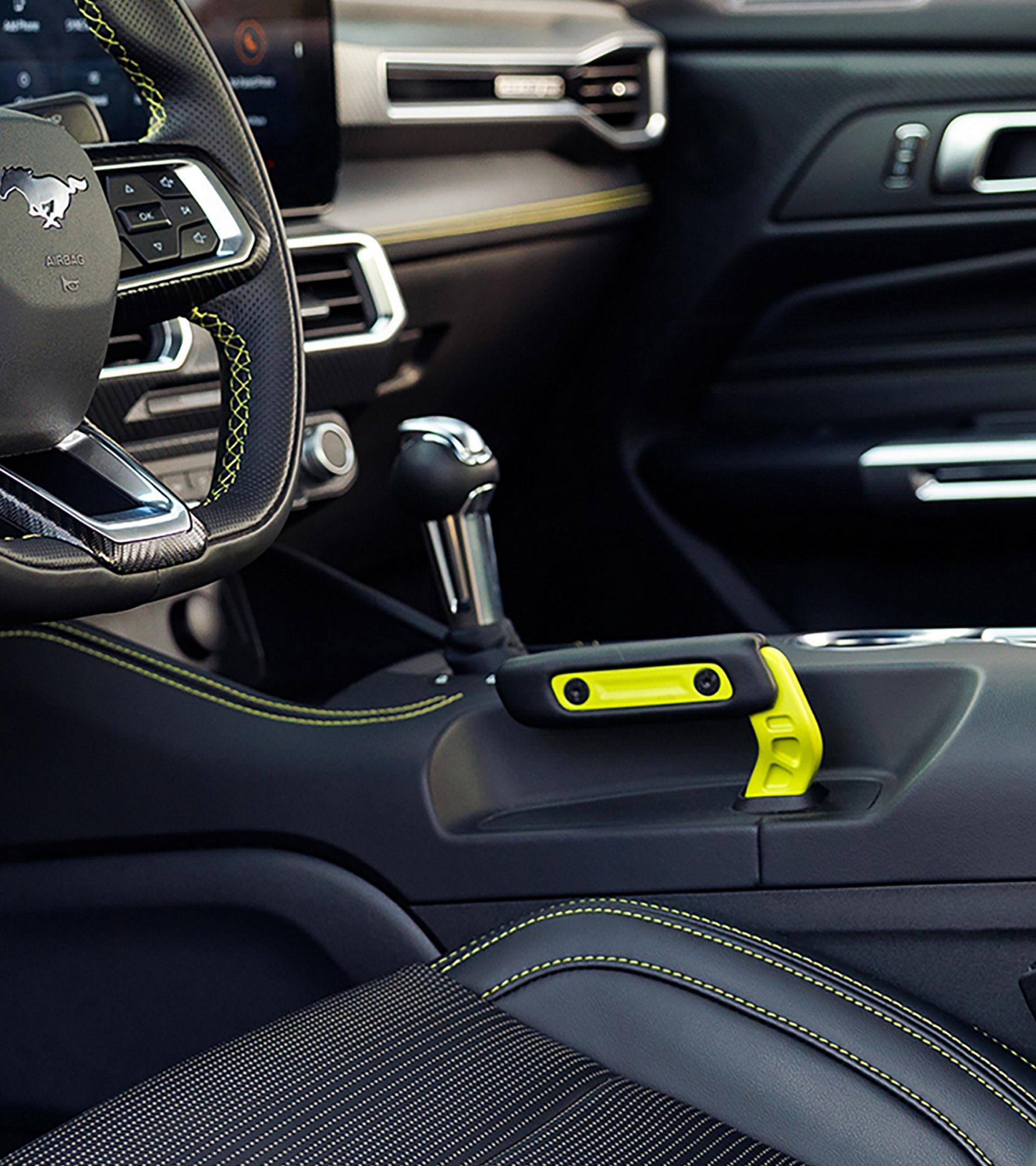2026 Ford Mustang® RTR® fastback interior showing the drift brake