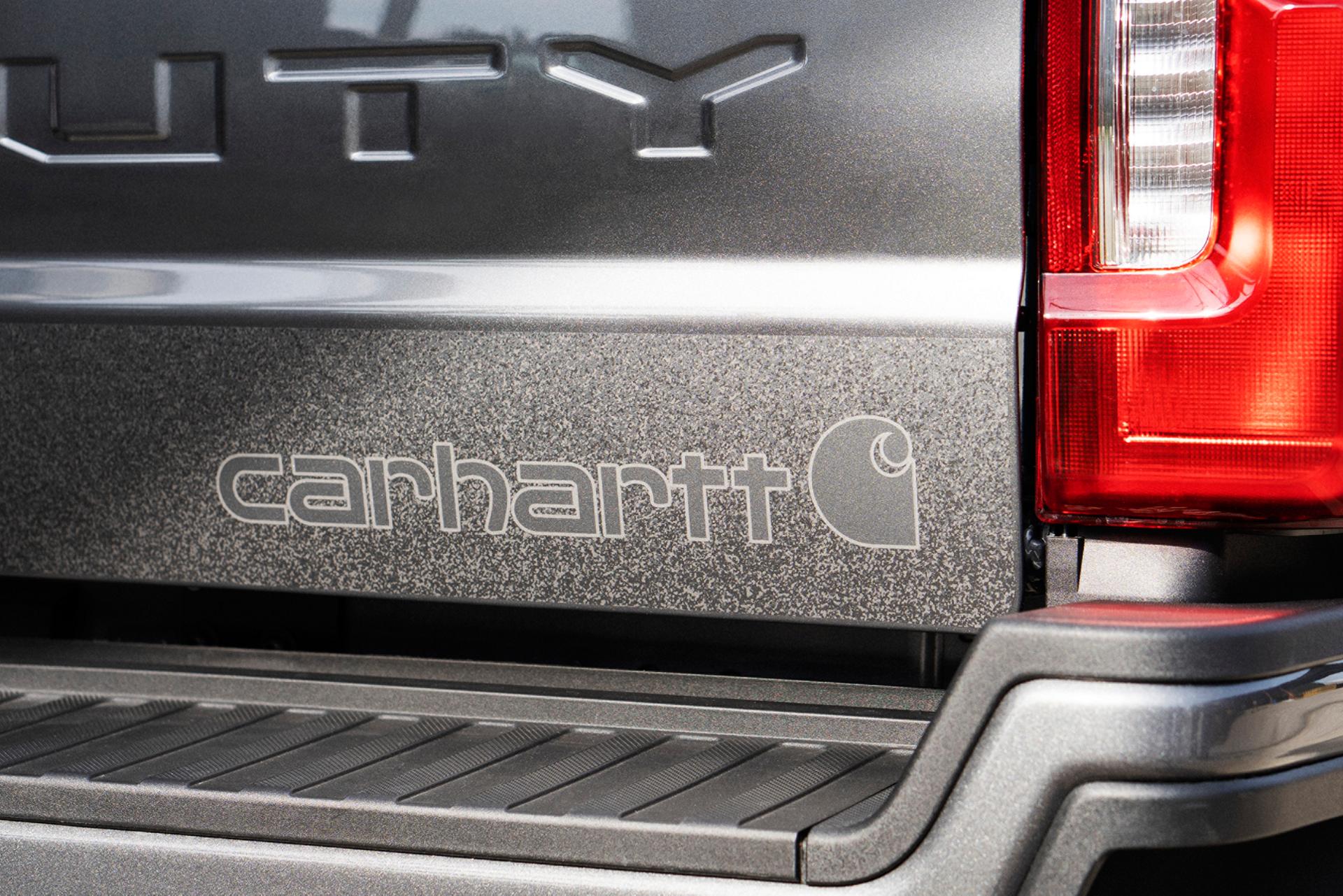 Close-up of Carhartt® tailgate graphic