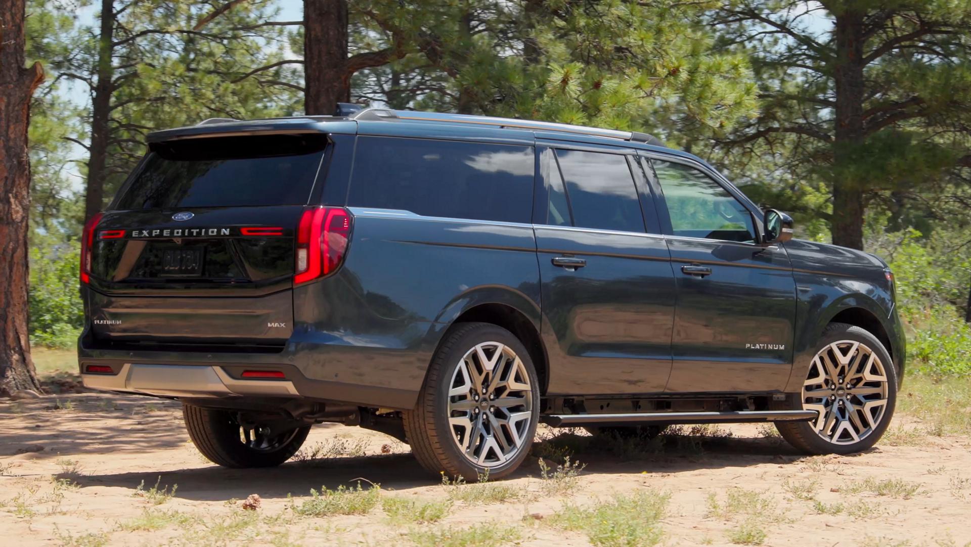 Parked 2026 Ford Expedition® King Ranch® SUV with power deployable running boards