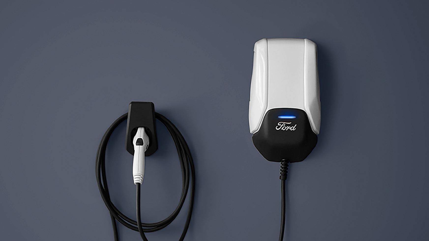 Ford Connected Charge Station installed on a wall
